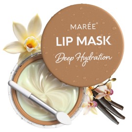 MAREE Lip Mask Overnight - Vanilla Lip Moisturizer For Very Dry Lips - Hydrating Lip Butter with Collagen, Shea Butter & Jojoba Oil - Day & Night Lip Treatment Sleeping Mask - Hidratante de Labios