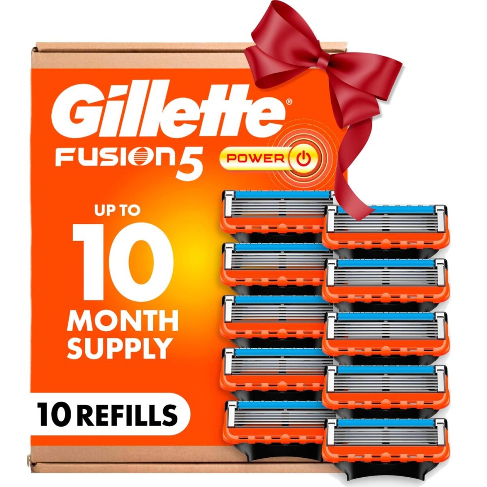 Gillette Fusion5 Power Razor Blades for Men, 5-Blade Razor Refills, 8 Count, Holiday Gifts for Men
