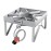 GasOne Stainless Steel Outdoor Propane Burner - High Pressure Camp Stove with Adjustable Regulator & Steel-Braided Hose