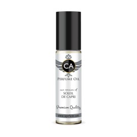 CA Perfume Impression of Soleil De Capri Unisex Fragrance Oil Floral Fruity Scent Long Lasting Perfumes for Women & Men Travel Size TSA Ready Mini Parfum Body Oil Roll-on 0.33 Fl Oz 10ml