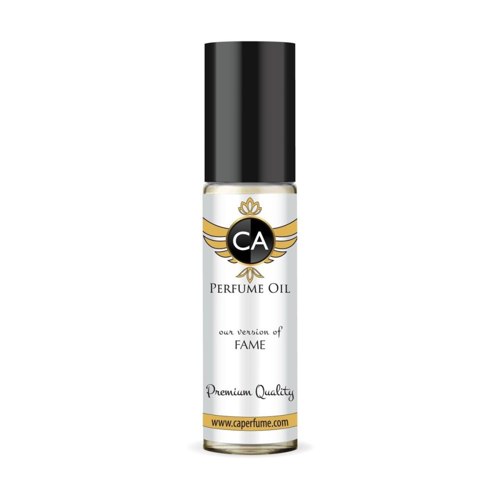 CA Perfume Impression of Fame for Women Fragrance Oil Floral Woody Musk Scent Long Lasting Perfumes for Women Travel Size TSA Ready Mini Parfum Body Oil Roll-on 0.33 Fl Oz 10ml