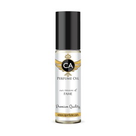 CA Perfume Impression of Fame for Women Fragrance Oil Floral Woody Musk Scent Long Lasting Perfumes for Women Travel Size TSA Ready Mini Parfum Body Oil Roll-on 0.33 Fl Oz 10ml