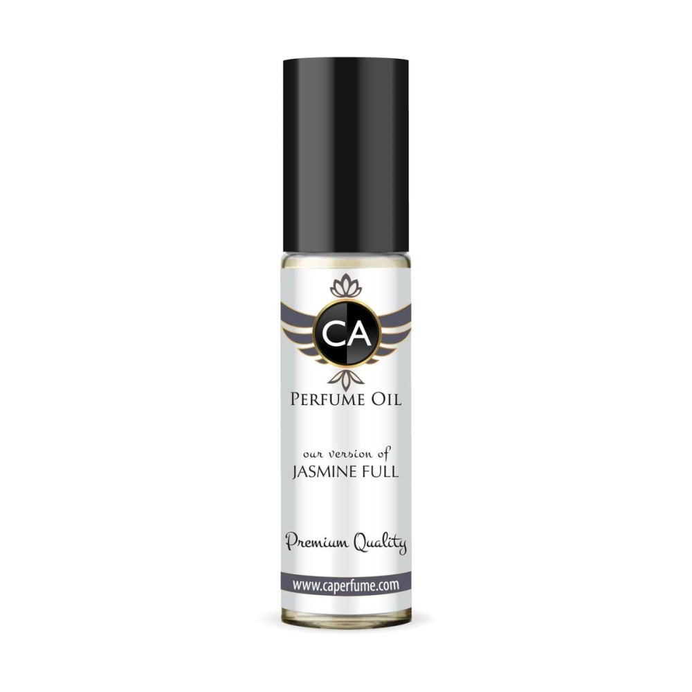 CA Perfume Impression of Jasmine Full Unisex Fragrance Oil Floral Scent Long Lasting Perfumes for Women & Men Travel Size TSA Ready Mini Parfum Body Oil Roll-on 0.33 Fl Oz 10ml