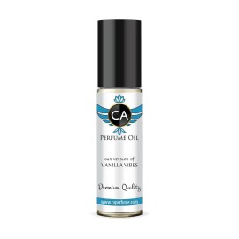 CA Perfume Impression of Vanilla Vibes Unisex Fragrance Oil Amber Scent Long Lasting Perfumes for Women & Men Travel Size TSA Ready Mini Parfum Body Oil Roll-on 0.33 Fl Oz 10ml
