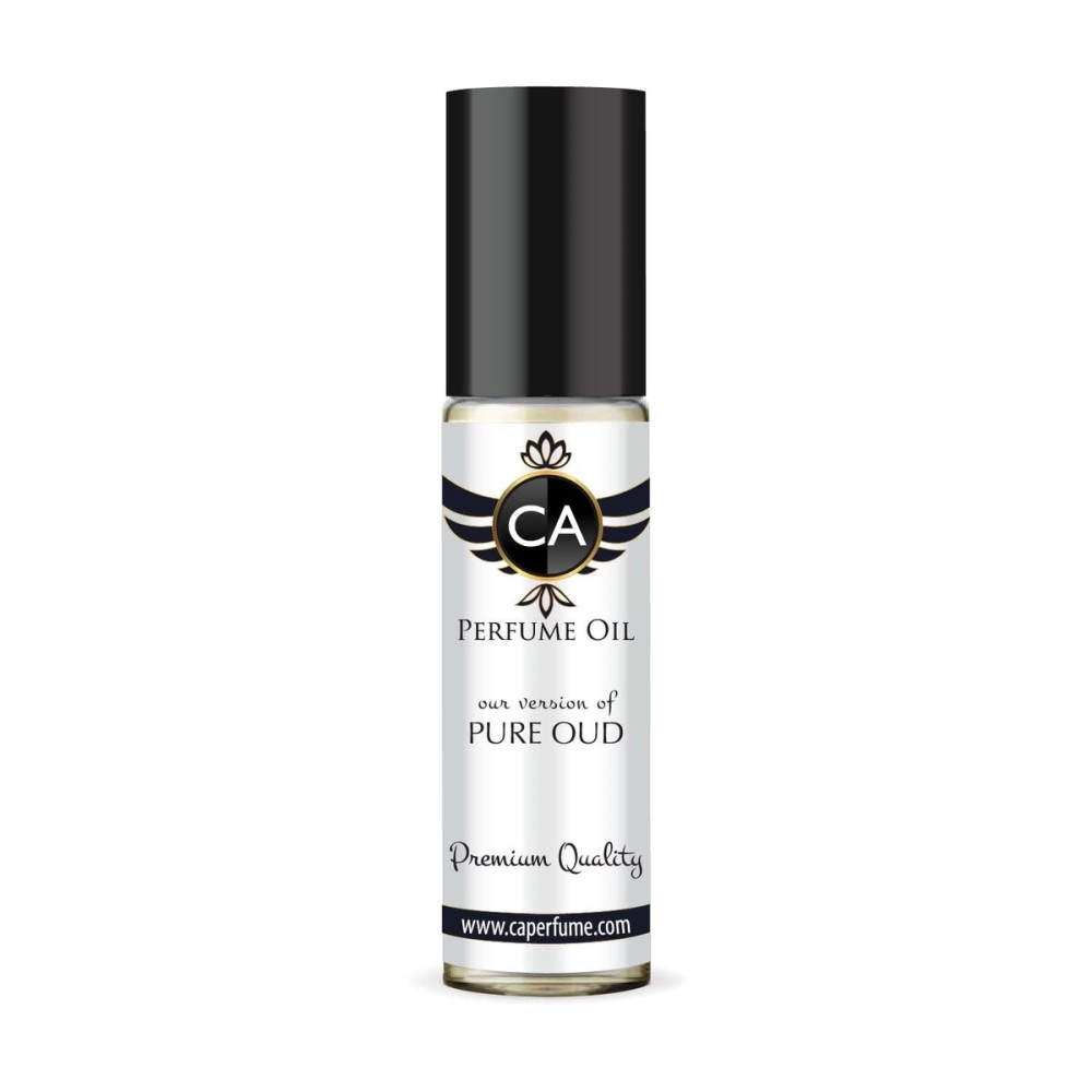 CA Perfume Impression of Pure Oud Unisex Fragrance Oil Amber Woody Scent Long Lasting Perfumes for Women & Men Travel Size TSA Ready Mini Parfum Body Oil Roll-on 0.33 Fl Oz 10ml