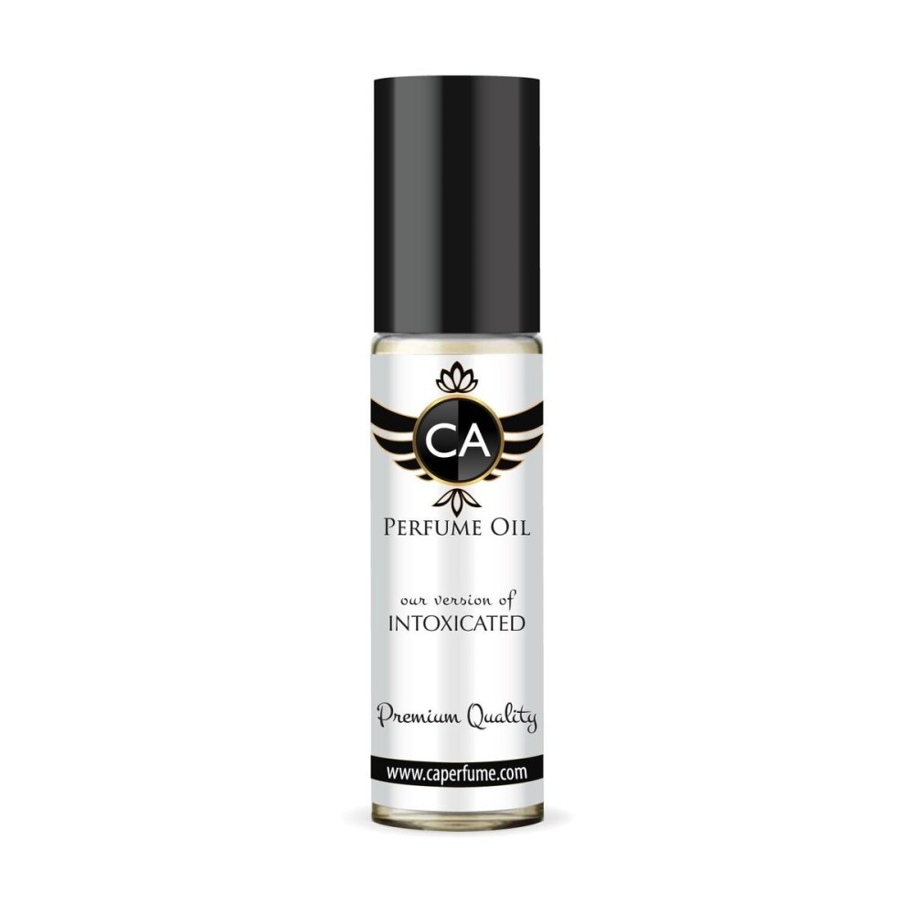CA Perfume Impression of Intoxicated Unisex Fragrance Oil Aromatic Spicy Scent Long Lasting Perfumes for Women & Men Travel Size TSA Ready Mini Parfum Body Oil Roll-on 0.33 Fl Oz 10ml