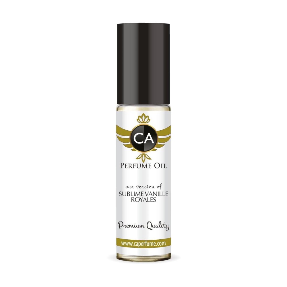 CA Perfume Impression of Sublime Vanille Royales Unisex Fragrance Oil Amber Vanilla Scent Long Lasting Perfumes for Women & Men Travel Size TSA Ready Mini Parfum Body Oil Roll-on 0.33 Fl Oz 10ml