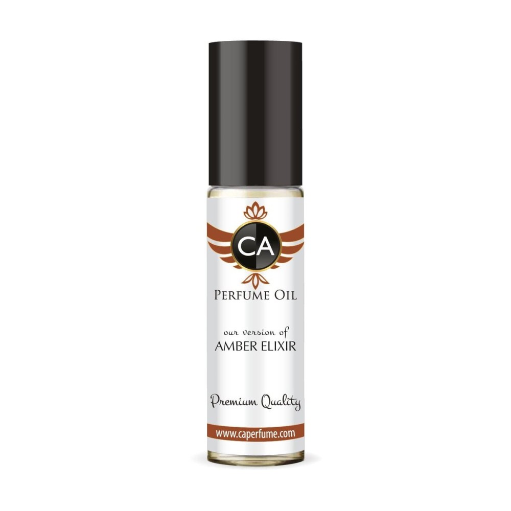 CA Perfume Impression of Amber Elixir for Women Fragrance Oil Amber Scent Long Lasting Perfumes for Women Travel Size TSA Ready Mini Parfum Body Oil Roll-on 0.33 Fl Oz 10ml