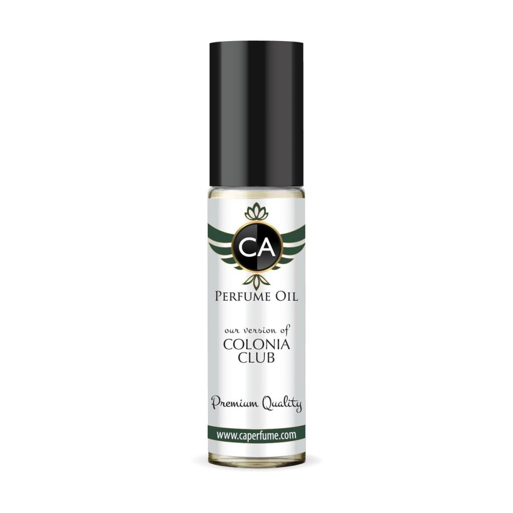 CA Perfume Impression of Colonia Club Unisex Fragrance Oil Woody Aromatic Scent Long Lasting Perfumes for Women & Men Travel Size TSA Ready Mini Parfum Body Oil Roll-on 0.33 Fl Oz 10ml
