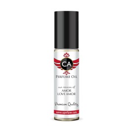 CA Perfume Impression of Amor Love Amor for Women Fragrance Oil Floral Fruity Scent Long Lasting Perfumes for Women Travel Size TSA Ready Mini Parfum Body Oil Roll-on 0.33 Fl Oz 10ml