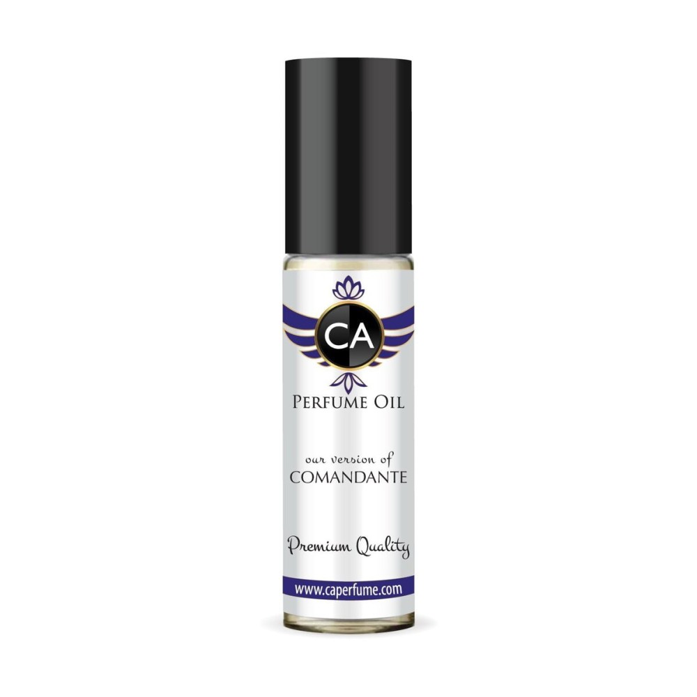 CA Perfume Impression of Comandante Unisex Fragrance Oil Aromatic Fruity Scent Long Lasting Perfumes for Women & Men Travel Size TSA Ready Mini Parfum Body Oil Roll-on 0.33 Fl Oz 10ml