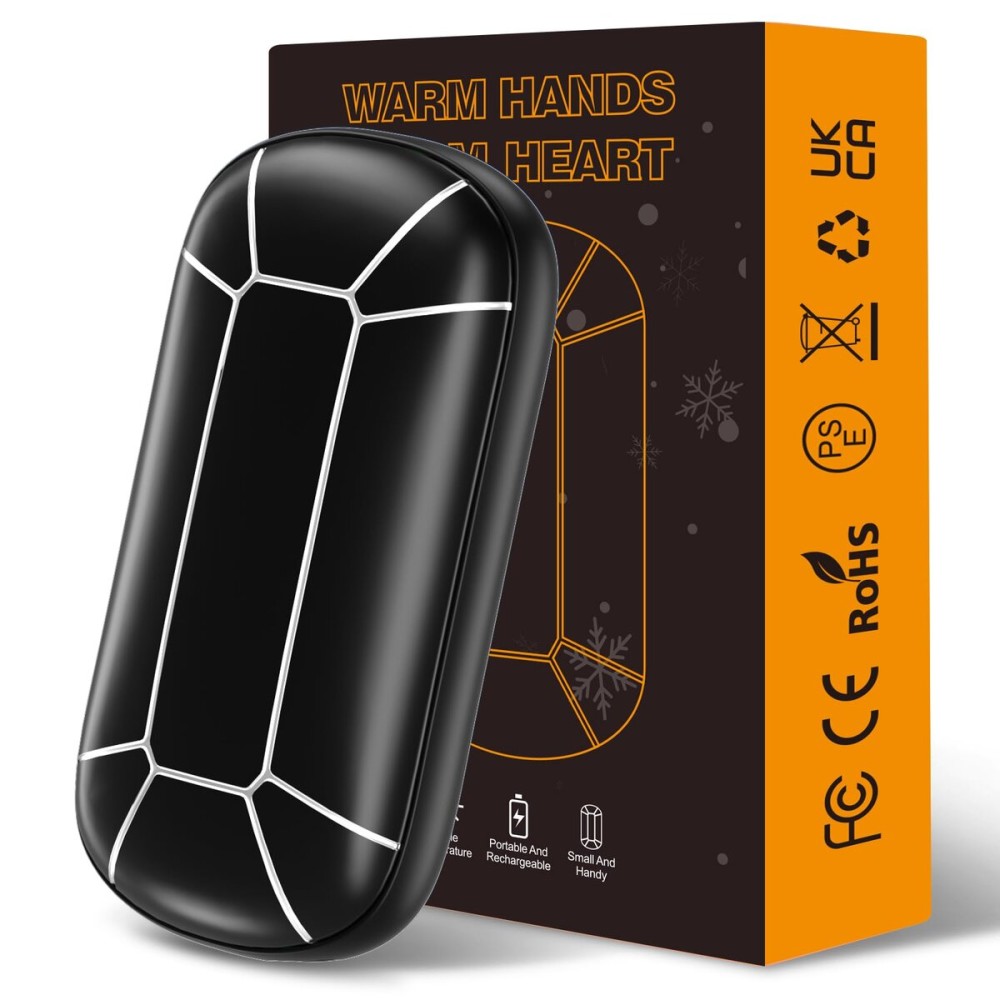Hand Warmers Rechargeable, Portable Electric Handwarmer, Double-Sided Heating USB Pocket Heater Therapy Great for Raynauds, Hunting, Golf, Camping, Women Mens Gifts
