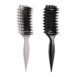 Curly Hair Brush Candybrush Curl Defining Brush for Detangling Shaping and Defining Curls for Women, Men, Wet & Dry Hair (Black Beige)