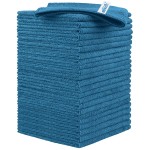 HOMEXCEL Navy Blue Microfiber Cleaning Cloth, 24 Pack Cleaning Towels for Kitchen, Lint Free, Scratch-Free, Highly Absorbent, and Reusable Cleaning Rags for House, Window, Cars, 11.5 X11.5 inch