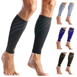 CopperJoint Calf Compression Sleeve for Men & Women - Leg Compression Sleeve for Shin Splint Relief, Leg Cramps, Varicose Vein Compression Leg Sleeve, Calf Sleeves for Runners, Small