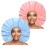 Jumbo Size Shower Cap 2 PCS Waterproof Shower Caps for Women, Extra Large Shower Cap, Reusable Super Large Bath Caps Hair Cap for Long Thick Curly Hair, Locs, Twist Braids - Pink + Blue