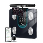 arboleaf Smart Scale for Body Weight, 8-Electrode Dual-Frequency BIA Bathroom Scale with 7-in-1 Display for BMI Body Fat Muscle Mass, Segmental Full Body Composition Analyzer, 50+ Metrics in App