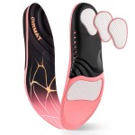 Plantar Fasciitis Shoe Insoles for Women: High Arch Support Orthotic Inserts - Orthotic Inserts for Flat Feet, Foot Pain Relie(1 Pairs-M-Pink)