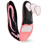 Arch Support Shoe Inserts: Plantar Fasciitis Relief for Women - Shock Absorbing Orthotic Insoles- Comfort for High Arches & Flat Feet(1 Pairs-XS-Pink)