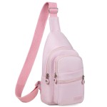Banelu Sling Backpack Crossbody Bags for Women, Small Sling Bag Cross Body Bag for Outdoors Sports Hiking - Pink