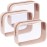 F-color TSA Approved Toiletry Bag 3 Pack Clear Toiletry Bags - Clear Makeup for Women, Quart Size Travel Bag, Carry on Airport Airline Compliant Bag, Nude Pink (for age 12 or above)