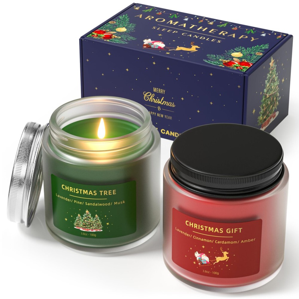 BOYUJK Christmas Candles, Scented Candles Gifts for Women, Scented Candles Gift Set for Her, Christmas Gifts for Women and Men