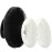 INNERNEED Food-Grade Soft Silicone Body Scrubber Shower Brush Handheld Cleansing Skin Brush, with Exfoliating Net Sponge Case (Black Brush)