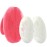 INNERNEED Food-Grade Soft Silicone Body Scrubber Shower Brush Handheld Cleansing Skin Brush, with Exfoliating Net Sponge Case (Pink Brush)