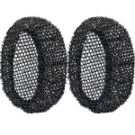 INNERNEED Exfoliating Net Cover Sponge Bath Scrubbing Loofah Rough Washcloth Case 2pcs, Only for INNERNEED Silicone Body Brush (Black Case)