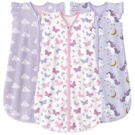Yoofoss Baby Sleep Sack 18-24 Months Wearable Blanket for Babies 100% Organic Cotton 2-Way Zipper TOG 0.5 Toddler Sleeping Sack 3 Pack, Comfy Lightweight Sleep Sacks
