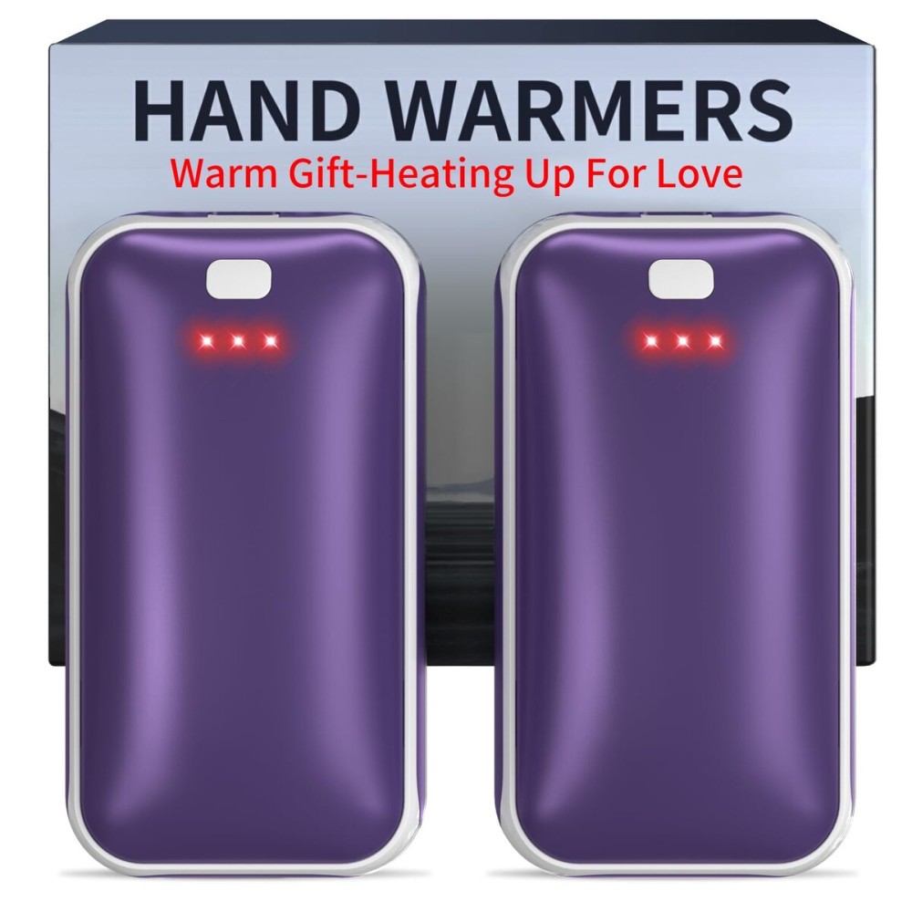 Lerat Hand Warmers Rechargeable, 2 Pack Electric Hand Warmer, Reusable Portable Pocket Heater USB Handwarmers, Gifts for Men, Women, Indoor, Outdoor, Hiking, Skiing, Camping, Hunting Accessories