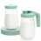 Momcozy Glass Breast Milk Pitcher, Milk Storage Container with Flat Lid & Handle Lid, Wide Mouth Leak-Resistant, Baby Formula Pitcher, Heat & Cold Resistant, 2 PCS, 32OZ Each (64OZ Total)
