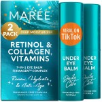 MAREE Under Eye Balm Stick with Retinol & Ceramide Complex 2 PACK - Facial Moisturizer - Under Eye Stick, Anti Wrinkle Hydrating Face Skincare