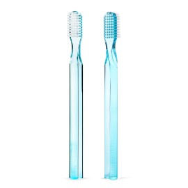 Supersmile New Generation 45 Long Toothbrush, 2 Pack - Angled Brush for Optimal Gumline Cleaning and Precise Control - Visibly Healthier Gums - Blue