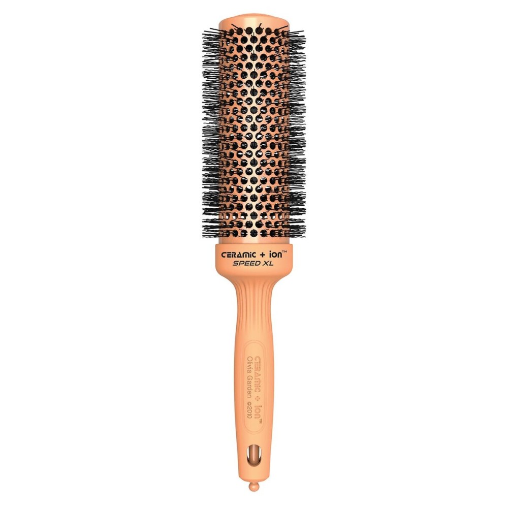 Olivia Garden Ceramic + Ion Speed XL - Extra-Long Round Thermal Hair Brush - Not Electrical - Professional Blowout Brush for Normal to Thick Hair - 4 1/4 - Diameter Barrel - 715-CIXL45BL
