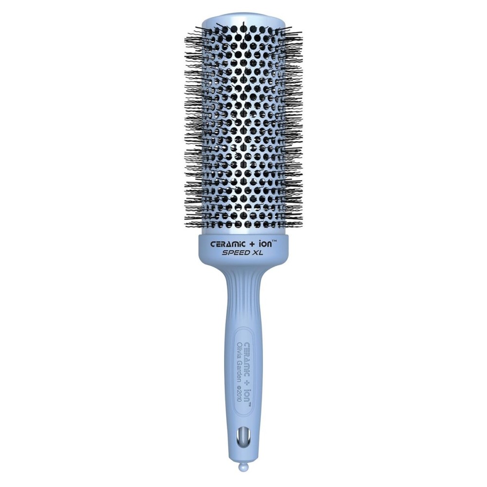 Olivia Garden Ceramic + Ion Speed XL - Extra-Long Round Thermal Hair Brush - Not Electrical - Professional Blowout Brush for Normal to Thick Hair - 4 1/4 - Diameter Barrel - 715-CIXL55BL
