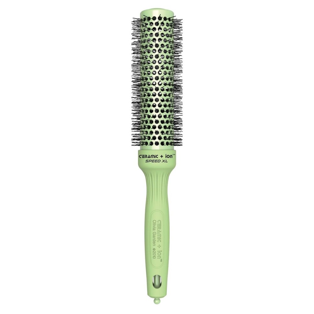 Olivia Garden Ceramic + Ion Speed XL - Extra-Long Round Thermal Hair Brush - Not Electrical - Professional Blowout Brush for Normal to Thick Hair - 4 1/4 - Diameter Barrel - 715-CIXL35BL