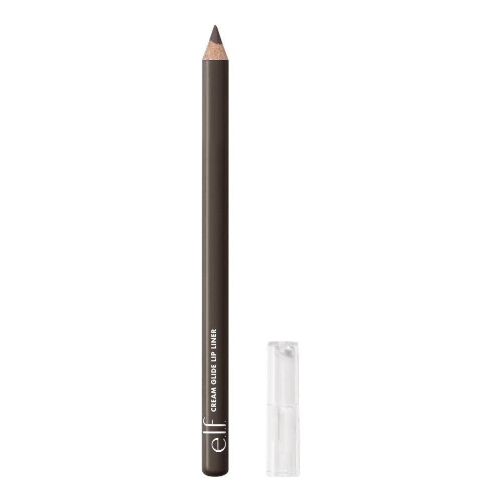 e.l.f. Cream Glide Lip Liner, Highly-Pigmented Pencil For Shaping & Sculpting Lips, Semi-Matte Finish, Vegan & Cruelty-Free, Doppio Espresso