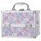 FRENESSA Makeup Train Case 8.85 Inch Portable Makeup Case Organizer Cosmetic Box Make Up Box Makeup Organizer Cosmetic Storage Cases with Locking Nail Kit Organizer Small Travel Case Pink Plaid