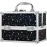 FRENESSA Makeup Train Case 8.85 Inch Portable Makeup Case Organizer Cosmetic Box Make Up Box Makeup Organizer Cosmetic Storage Cases with Locking Nail Kit Organizer Small Travel Case Shiny Star