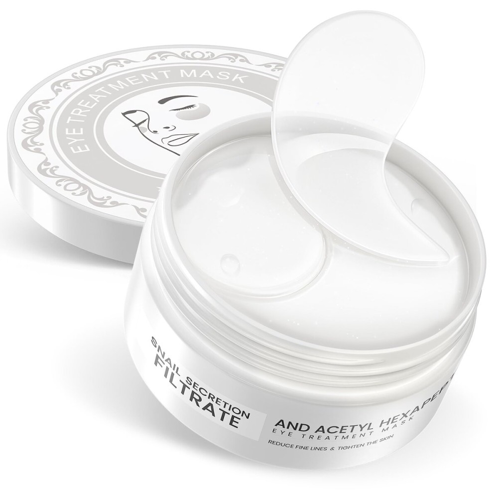 NAZANO Under Eye Patches - 60 Pack for Puffy Eyes, Dark Circles, Bags & Wrinkles with Hydrolyzed Collagen & Hyaluronic Acid - Eye Care Pads for Daily Skincare (White)