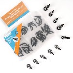 OJYDOIIIY Fishing Rod Tip Repair Kit, 30 Black Pole Tips with Repair Instructions