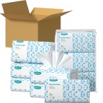 Winner Soft Face Towels, 100% USDA Biobased Facial Towels, 2 Packs per Case, 12 Bags Total