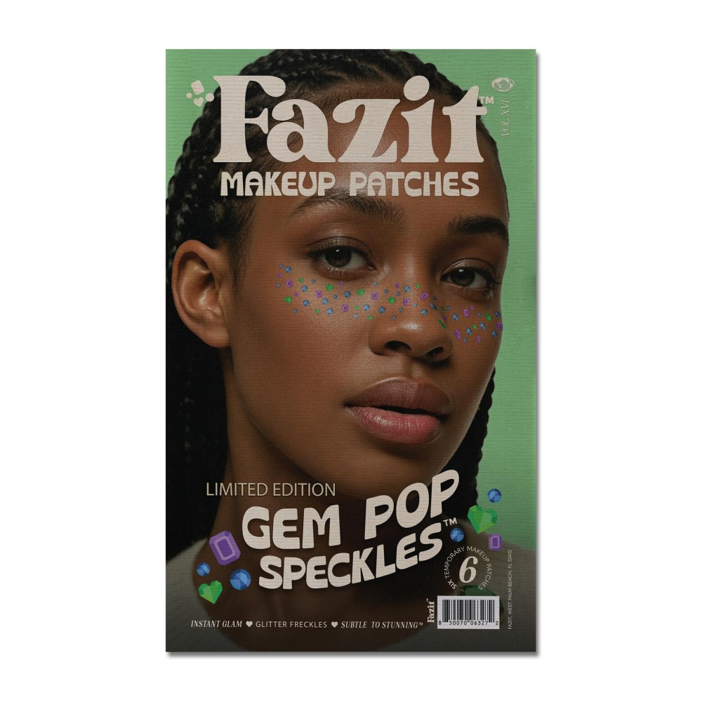 Fazit Makeup Patches - Gem Speckles - Glow Up Make-Up Patches - Cute Glitter Makeup Accessories for Women - Cosmetic Glitter for Face