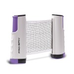 PRO-SPIN Retractable Ping Pong Net - 72 Table Tennis Net with Clamps | Portable Ping Pong Net for Any Table | Includes Custom Mesh Storage Bag | Replacement Table Tennis Net Posts (Purple)