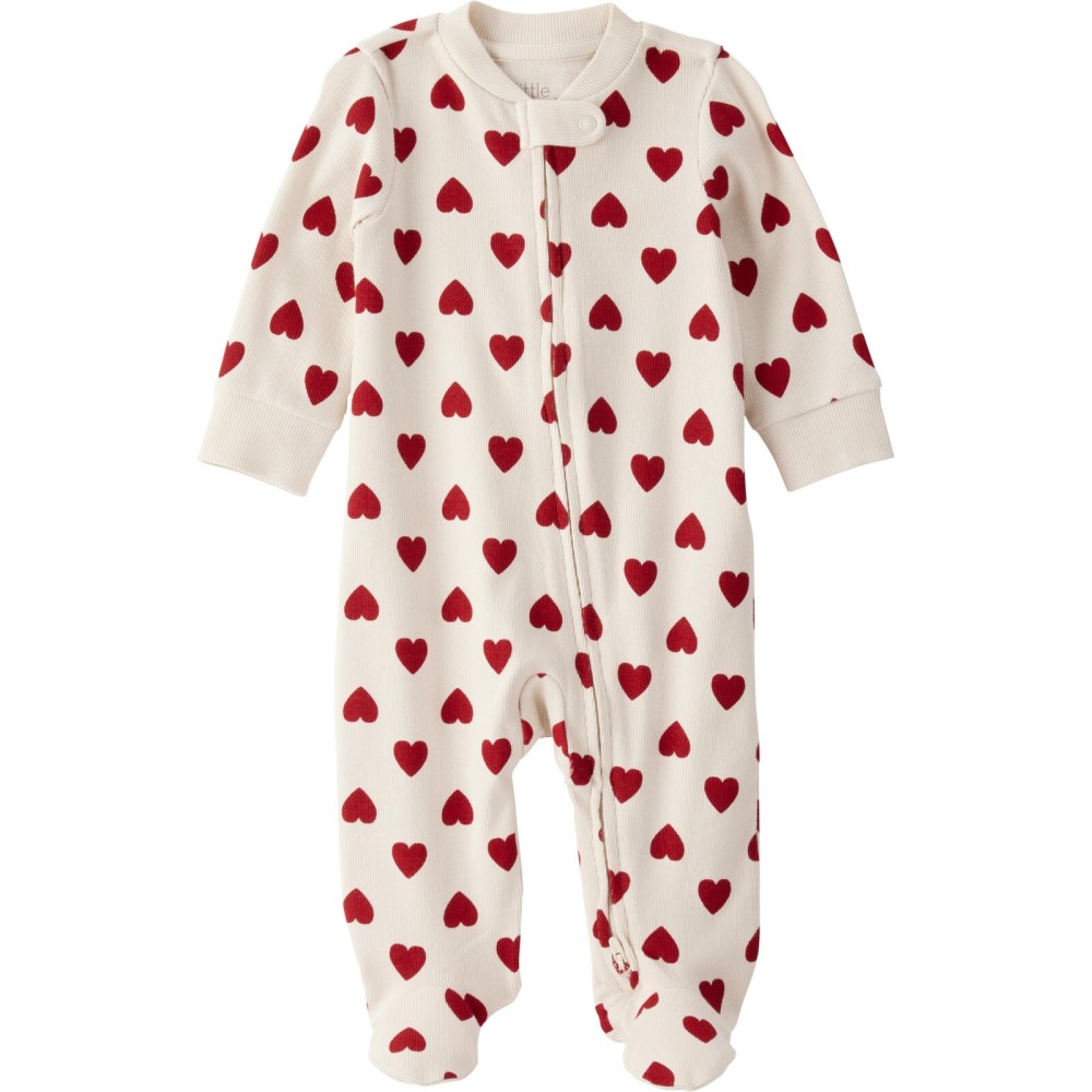 little planet by carter\'s Neutral Sleep and Play made with Organic Cotton, Forever Hearts, 3M