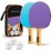 PRO-SPIN Ping Pong Paddles - High-Performance Set with Premium Table Tennis Rackets, 3-Star Ping Pong Balls, Compact Storage Case (2-Player Set, Purple/Blue)