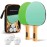 PRO-SPIN Ping Pong Paddles - High-Performance Set with Premium Table Tennis Rackets, 3-Star Ping Pong Balls, Compact Storage Case (2-Player Set, Mint/Green)