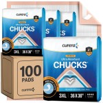 Chucks Premium Disposable Underpads 36x36 [100-Count] Ultra Absorbent Chux Incontinence Bed Pads Disposable Adult with Adhesive Tape, Pee Pads Pet Training Pads XXXL 36x36 Bulk Pack