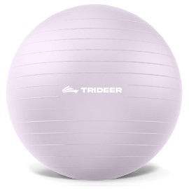 Trideer Exercise Ball Yoga Ball,Office Seating & Balance Ball Chair, Stability Ball for Pilates, Physical Therapy,Core Training & Balance Improvement & Stretching (Light Purple, L(23-26ines/58-65cm))